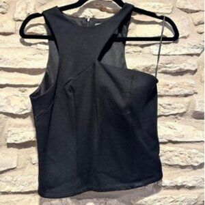 Sunday in Brooklyn Asymmetrical Sleeveless Top Size S Black